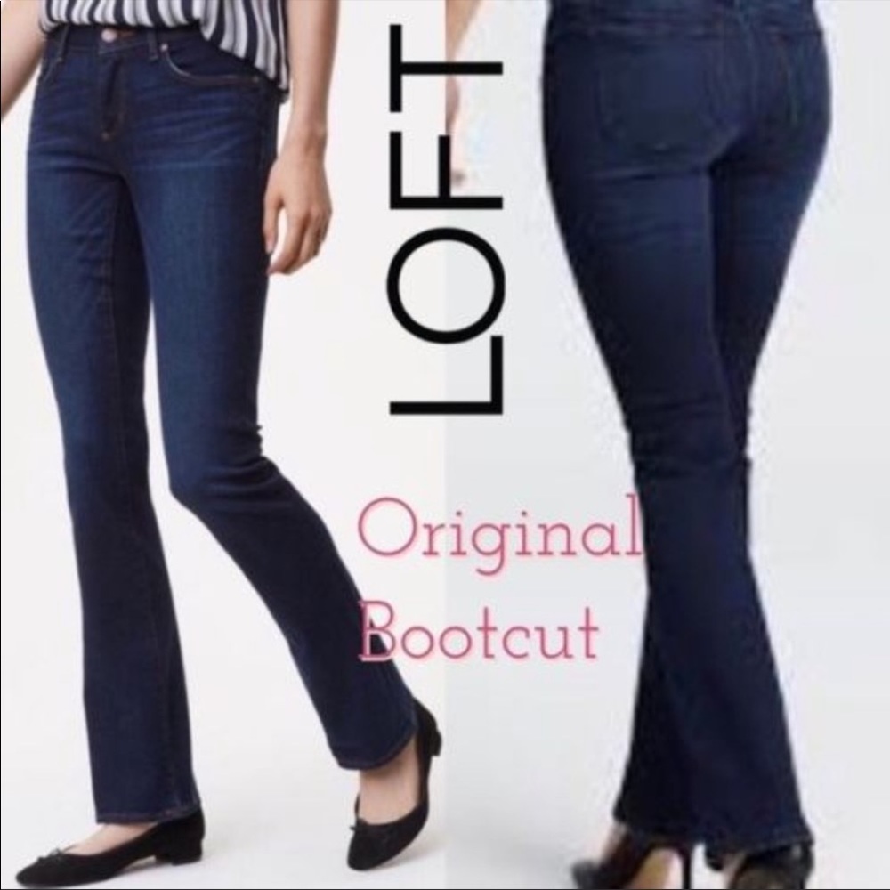 LOFT Original Boot Womens Blue Denim Jeans Sz 8